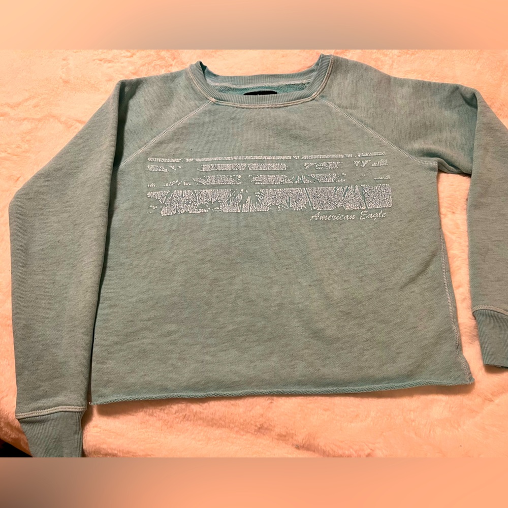 American Eagle - Mint color crop sweater